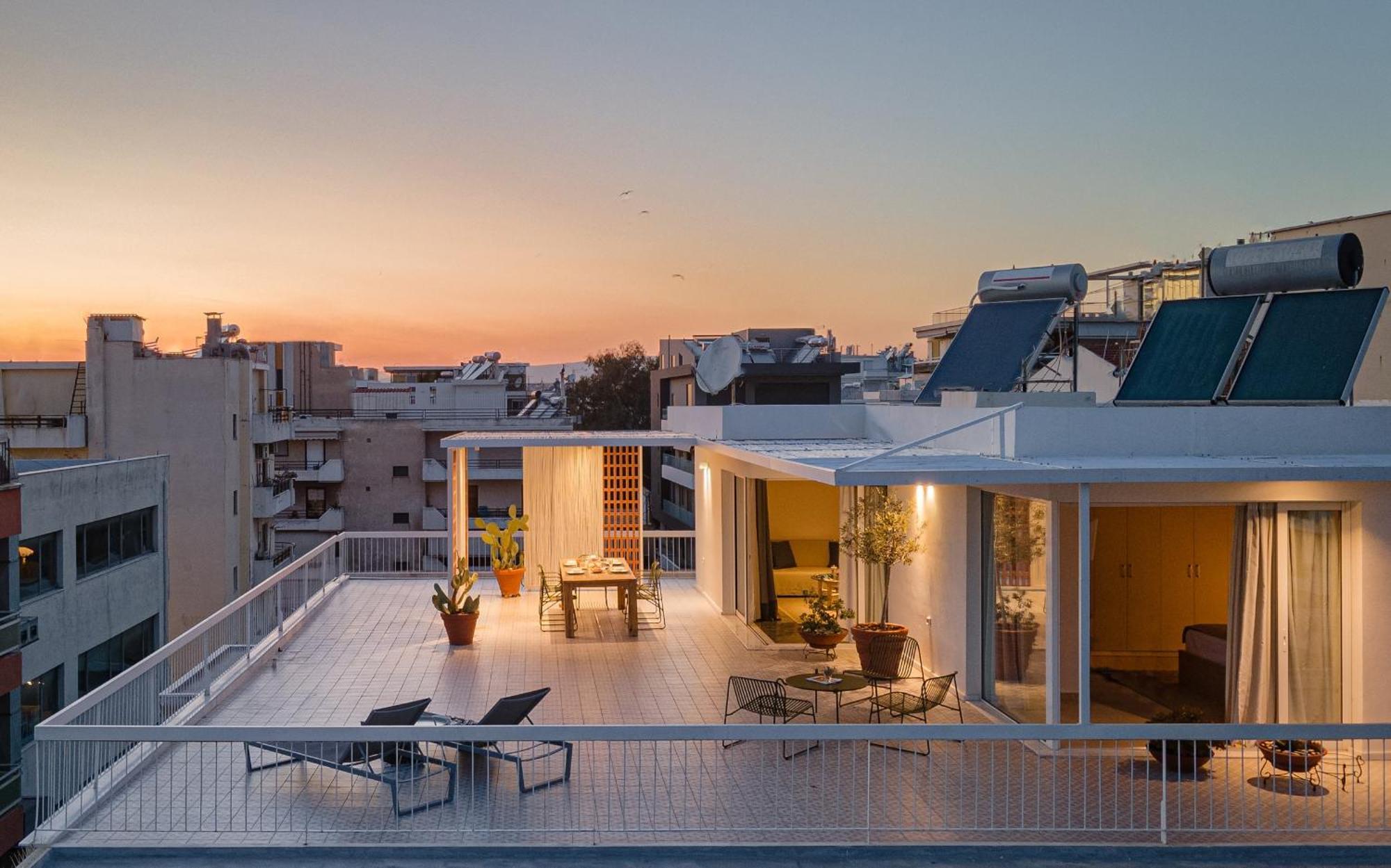 Sea View Beach Penthouse - Athens Coast Esterno foto